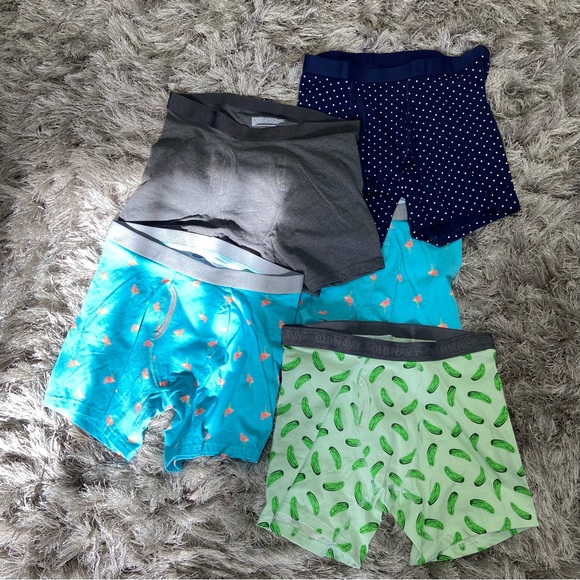 Old Navy men grey, blue green variety pattern knit under shorts. Size M. NWOT - Picture 8 of 8
